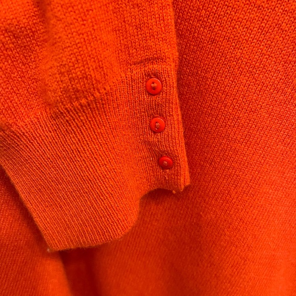NWT Magaschoni Orange Cashmere Sweater - Picture 3 of 4